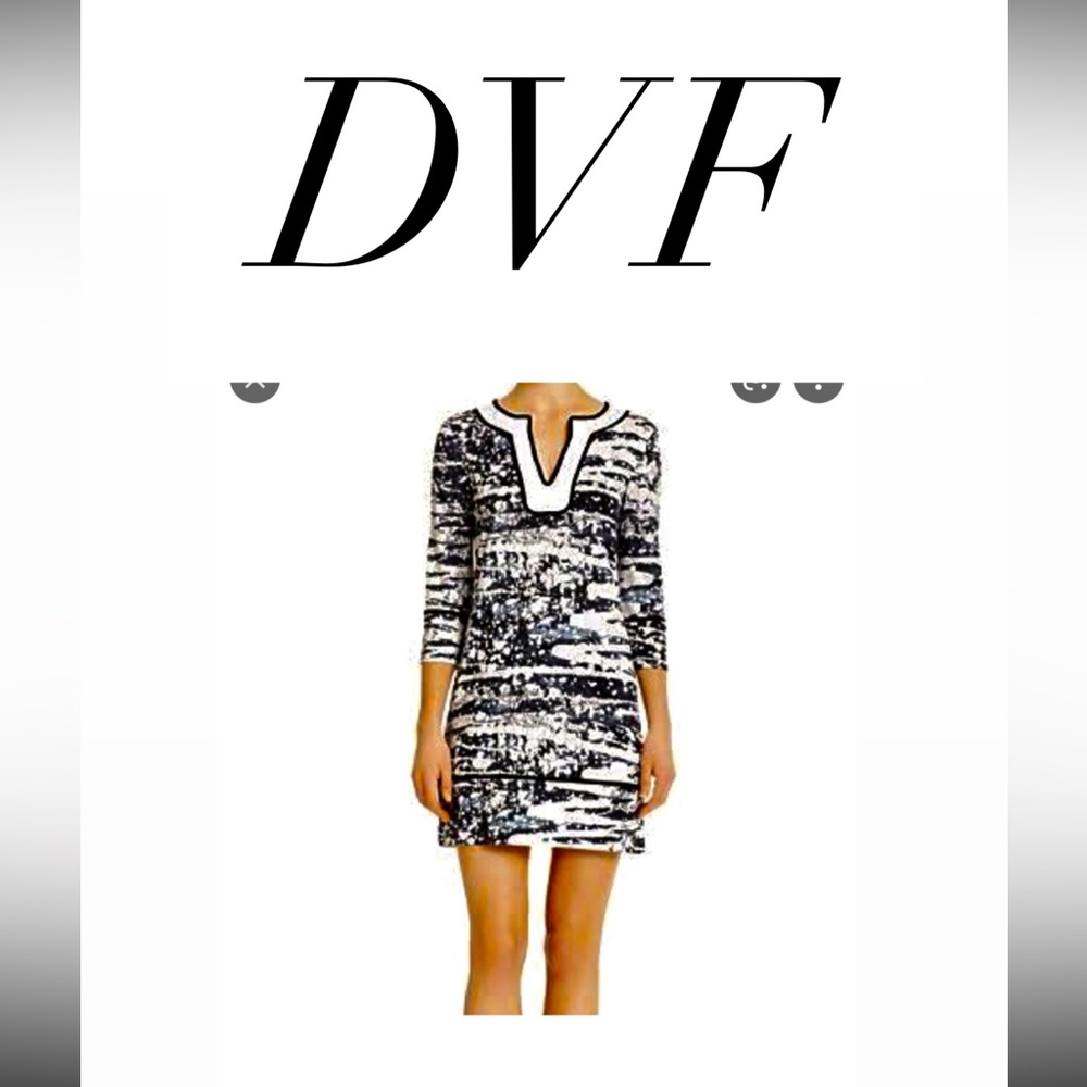 DVF Diane Von Furstenberg Barb dress black- navy